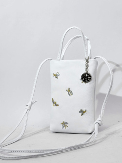 Сумка для телефона Curanni cu2301 vitello dolce bianco