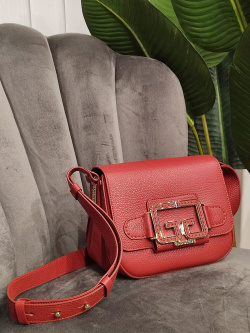 Мини-сэтчел Gironacci gir2370/B vitello/calf rosso india/lilla