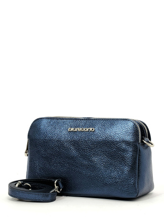 Сумка-багет Di Gregorio gr8798 laminato blu argento