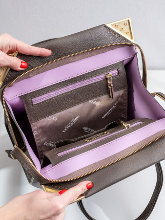 Сумка-боулер Gironacci gir3313 vitello/calf palude/lilla