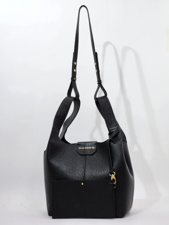 Мини-шоппер Di Gregorio gr6011 vitello nero oro