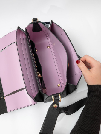 Сумка-багет Gironacci gir3321 charme/calf nero/lilla