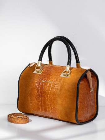 Саквояж-боулер Di Gregorio gr8865 camoscio st.cocco brandy oro