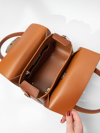 Сумка-боулер Gironacci gir3132 charme/calf cognac/cuoio